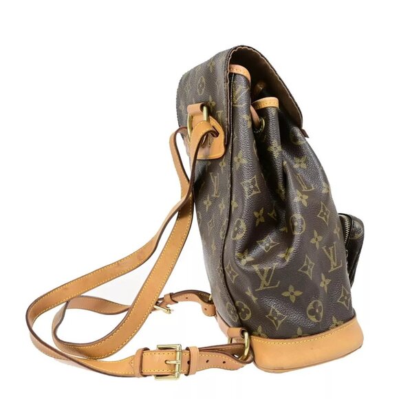 LOUIS VUITTON Montsouris MM Backpack Bag Monogram Leather Brown M51136 13EB360 - Picture 15 of 16
